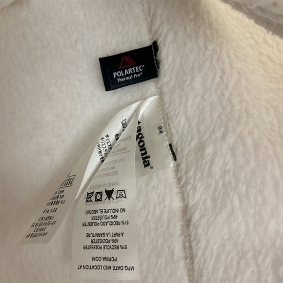 Patagonia Polartec Pullover Jacket Sweater XXS In Ivory - Picture 5 of 7
